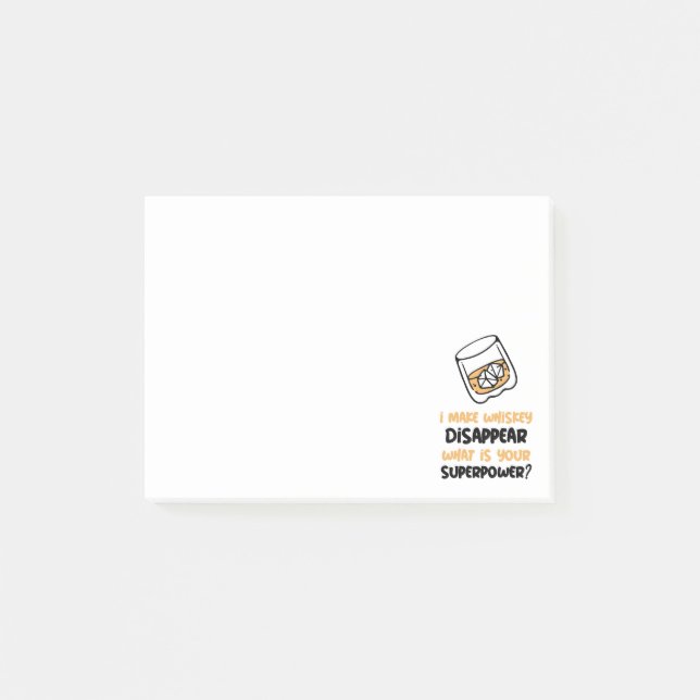 Funny ich Whiskey verschwinden lassen Post-it Klebezettel (Vorderseite)