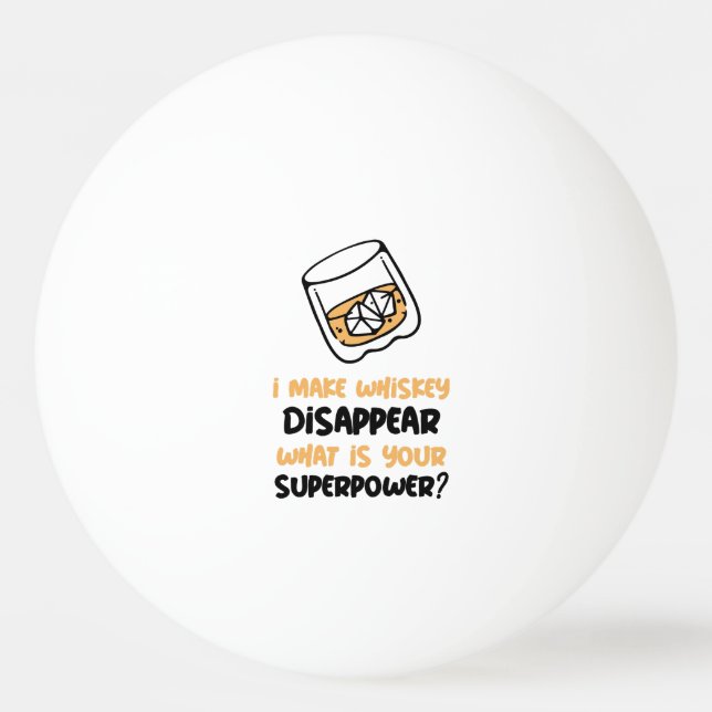 Funny ich Whiskey verschwinden lassen Tischtennisball (Vorderseite)
