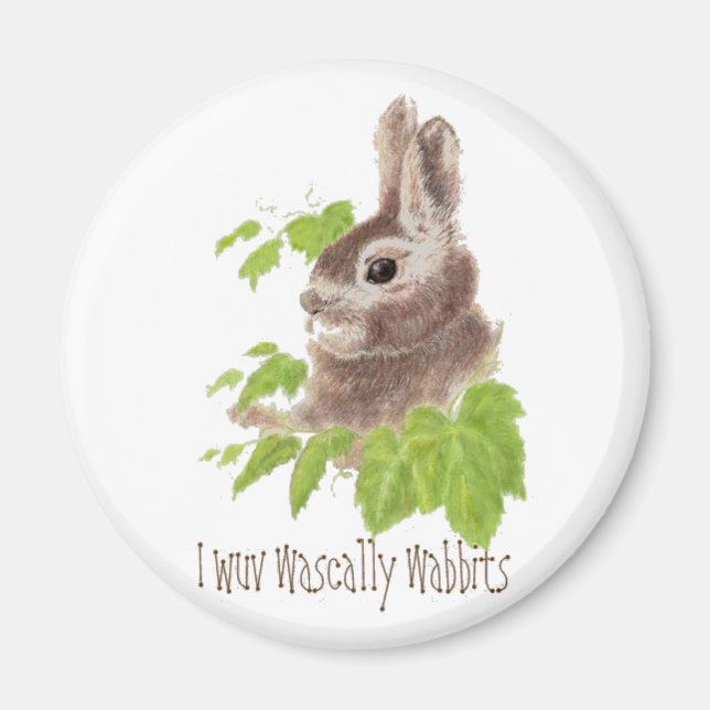Funny, ich wüsste Wabbits, Rabbit, Bunny Magnet (Vorne)