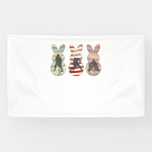 Funny Ickey Hockey Sport Oster Sonnige Kaninchen E Banner