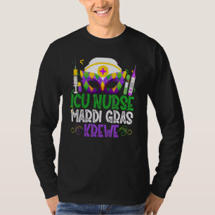 Funny Icu Nurse Krewe Masken Mardi Gras Carnival P T-Shirt