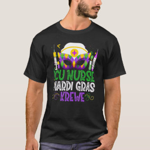 Funny Icu Nurse Krewe Masken Mardi Gras Carnival P T-Shirt