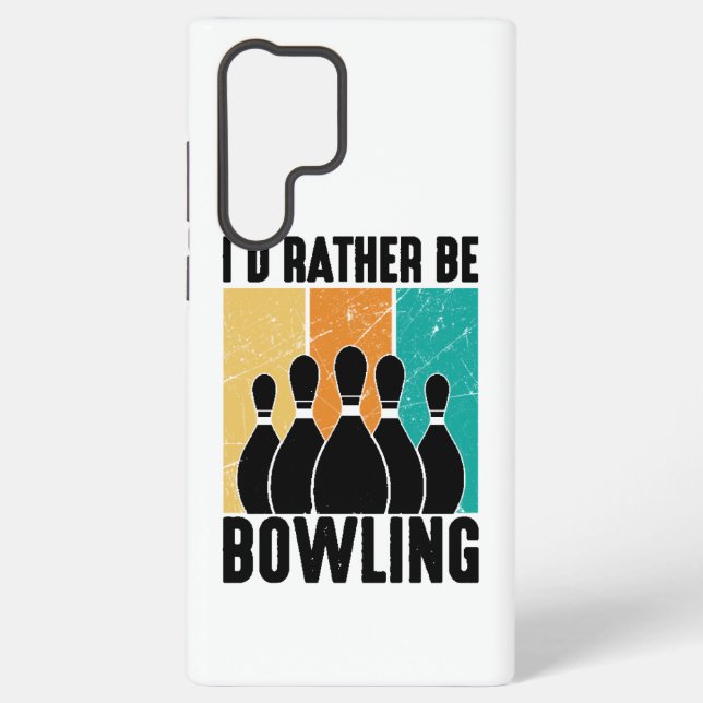 Funny "I'd Rather Be Bowling" Quote Samsung Galaxy Hülle (Rückseite)