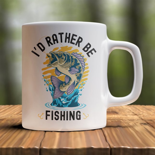Funny I'd rather be fishing Kaffeetasse (Von Creator hochgeladen)