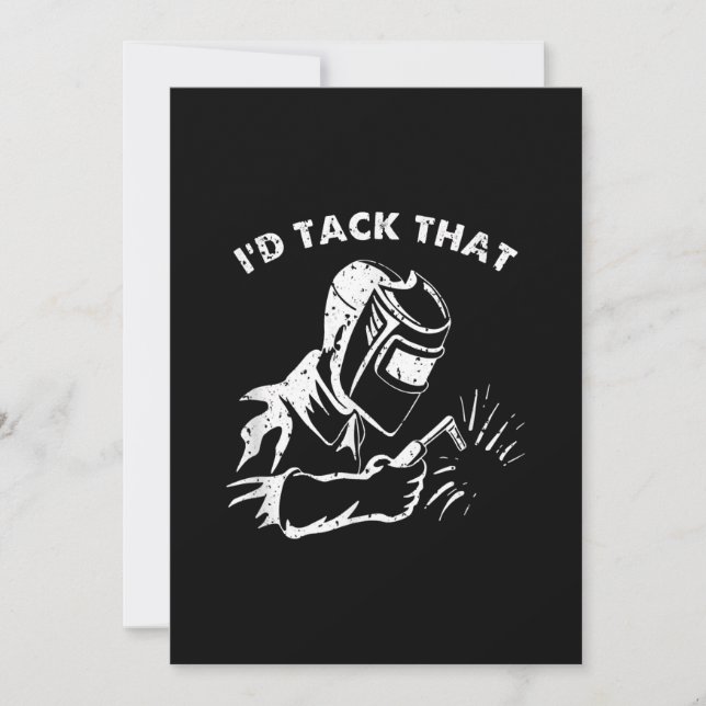 Funny Id Tack, der Weld Welder Geschenke für Männe Ankündigung (Vorderseite)