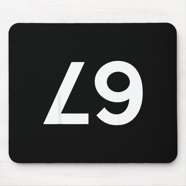Funny Ide Down Backwards 67 Meme  Mousepad (Vorne)