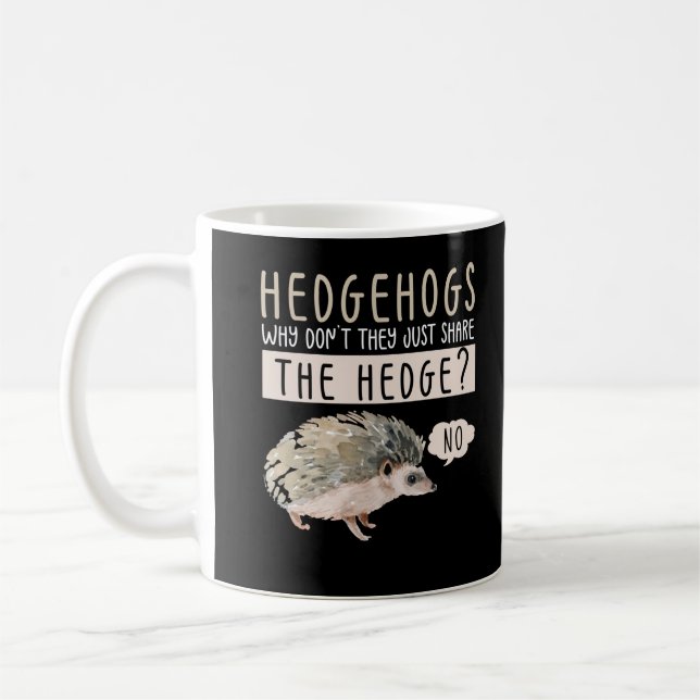 Funny Igel Animal Spaß Kaffeetasse (Links)