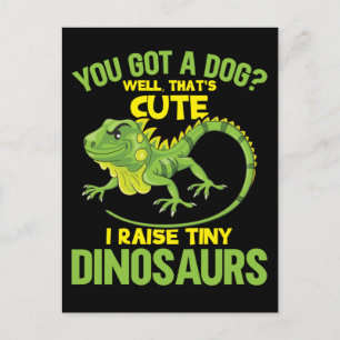 Funny Iguana Joke Dinosaurs Lizard Reptile Fun Postkarte