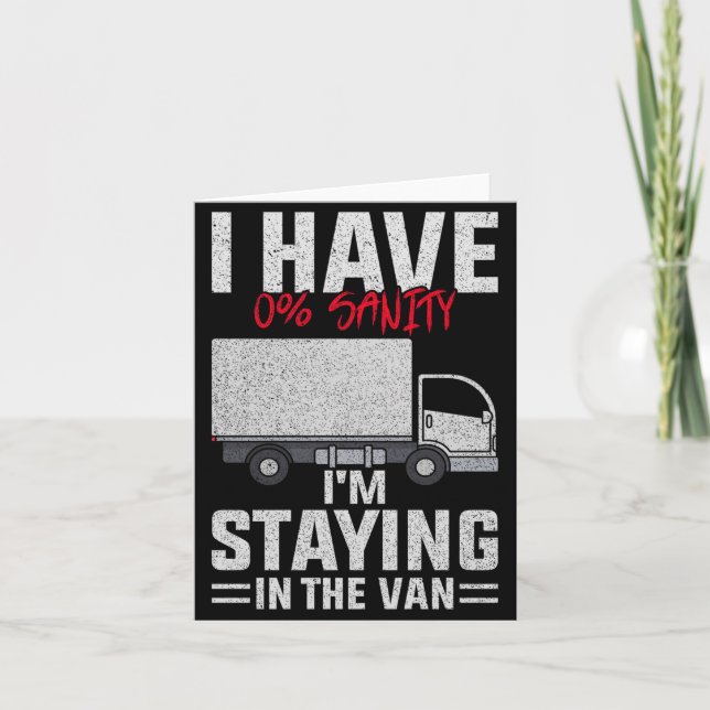 Funny I'm Staying In Tha Van Phasmophobia Man Wome Karte (Vorderseite)