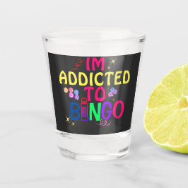 Funny Im süchtig nach Bingo Shot Glass Schnapsglas