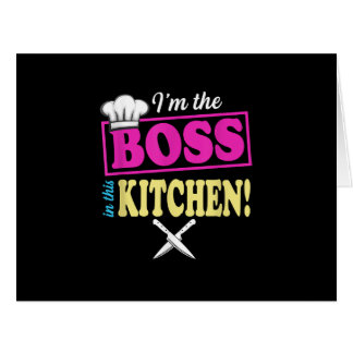 Funny im the Boss in dieser Küche T - Shirt Kochen