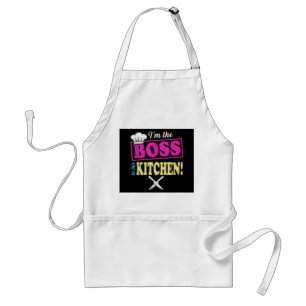 Funny im the Boss in dieser Küche T - Shirt Kochen Schürze