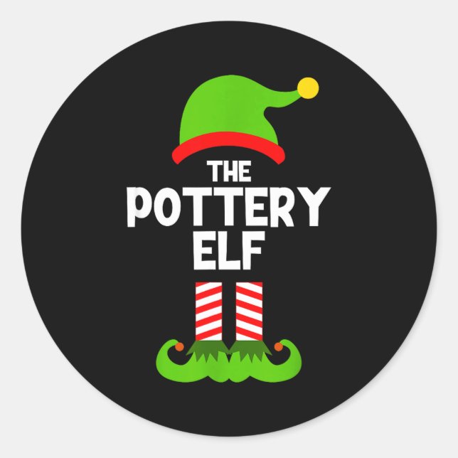 Funny I'm The Ttery Elf Christmas Xmas  Runder Aufkleber (Vorderseite)