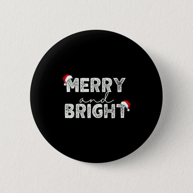 Funny I'm Trying To Feel Merry And Bright Couples  Button (Vorderseite)