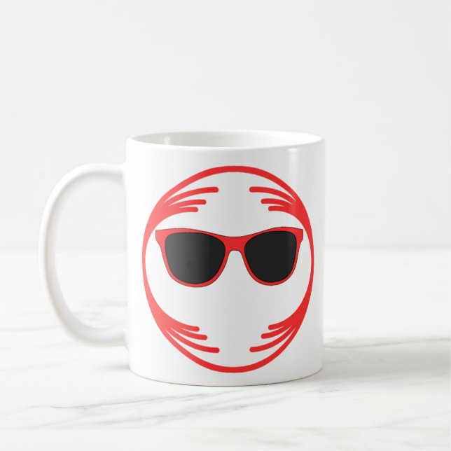 Funny Image inmitten eines lustigen Designs Kaffeetasse (Links)