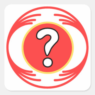 Funny Image inmitten eines lustigen Designs Quadratischer Aufkleber