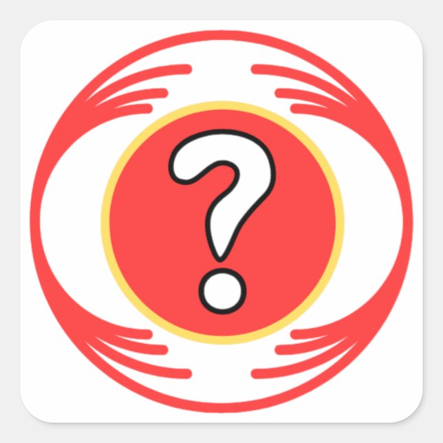 Funny Image inmitten eines lustigen Designs Quadratischer Aufkleber (Vorderseite)