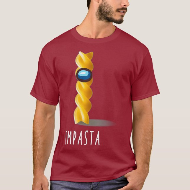 Funny Impasta Imposter Suss Gaming Shhhhh T-Shirt (Vorderseite)
