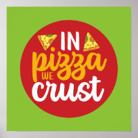 Funny in Pizza Wir Crust Retro Küche Art Deco
