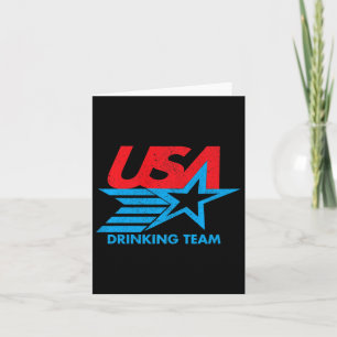 Funny Independence Day T Shirt Usa Drink Team 4 Karte