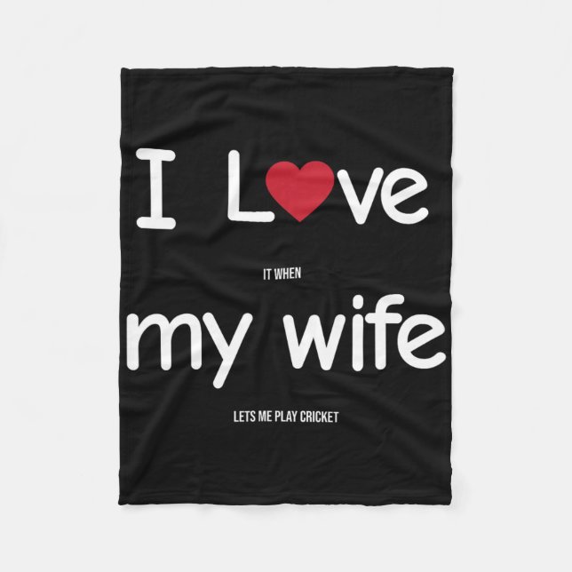 Funny Indian Pakistani Wife Husnd Quote Cricket Jo Fleecedecke (Vorderseite)