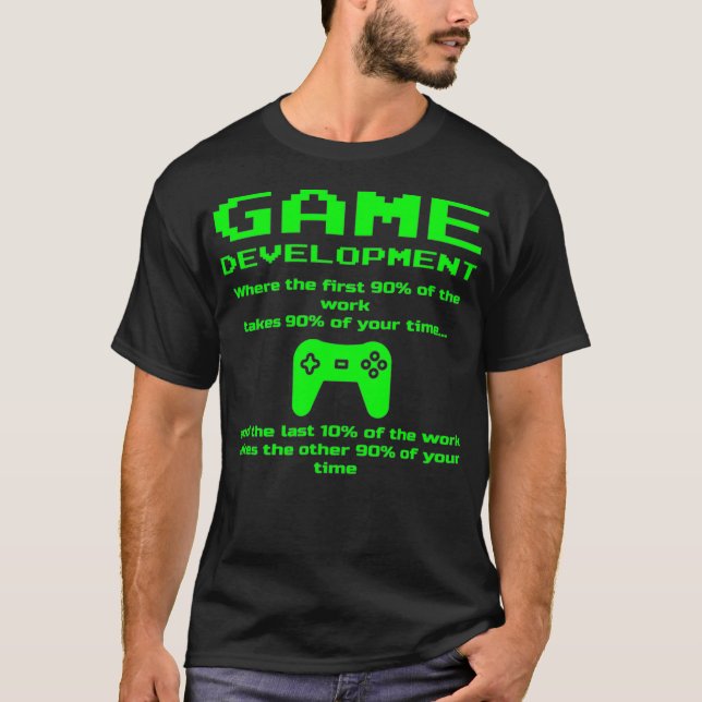 Funny Indie Video Game Developer Development Dev T-Shirt (Vorderseite)