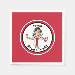 Funny Individuelle Name Nurse Abschluss Napkins Serviette
