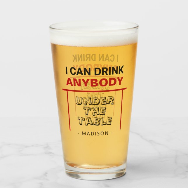 Funny individuelle Name Pint Glas (Vorne (Gefüllt))
