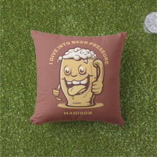 Funny Individuelle Name & Text Beer Kissen