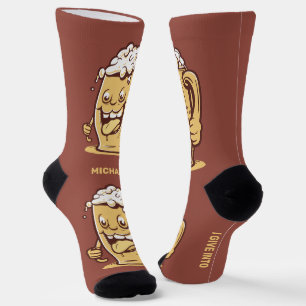 Funny Individuelle Name & Text Beer Socken