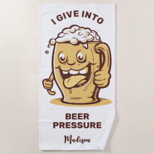 Funny Individuelle Name & Text Beer Strandtuch