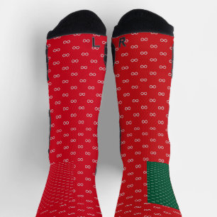 Funny Infinity Red & Black Unique Collection Socken