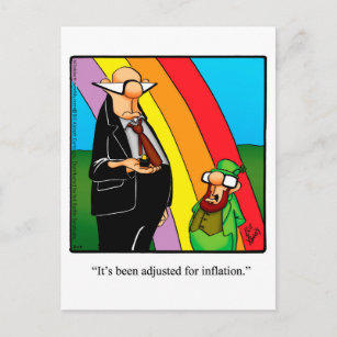 Funny Inflation Spaß Postcard Postkarte