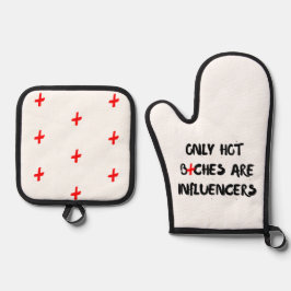 Funny Influencer Quote Gift For Home Decor  Ofenhandschuh & Topflappen-Set