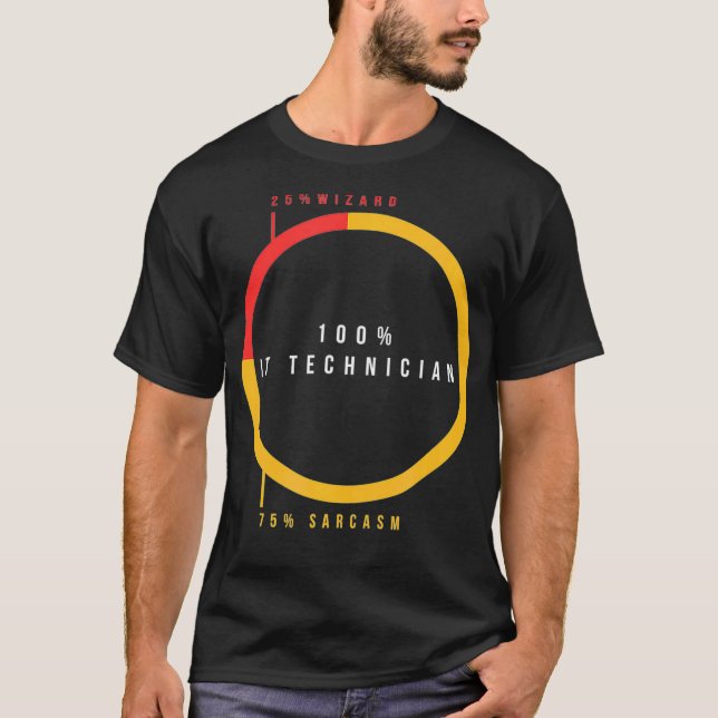 Funny Information Technology Technician Pie Chart  T-Shirt (Vorderseite)
