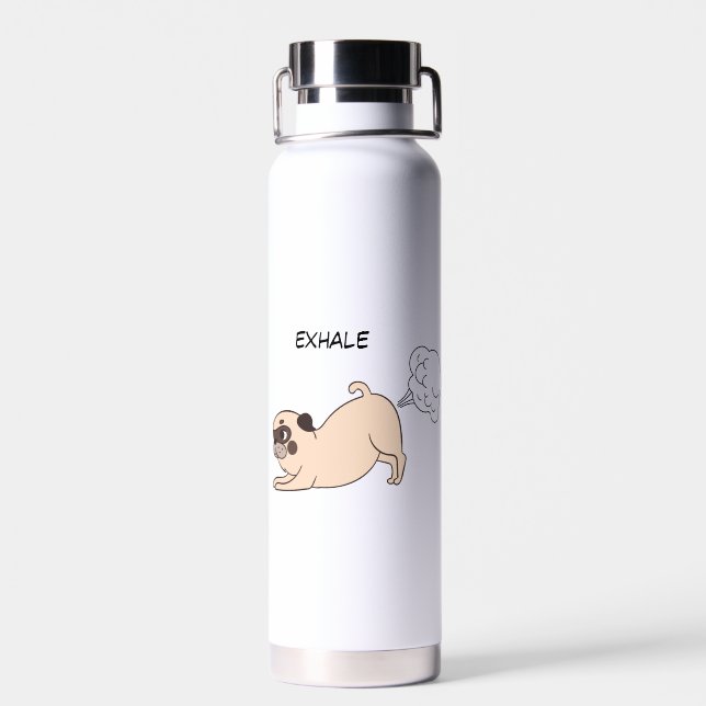 Funny Inhale Exhale Dog Trinkflasche (Rückseite)