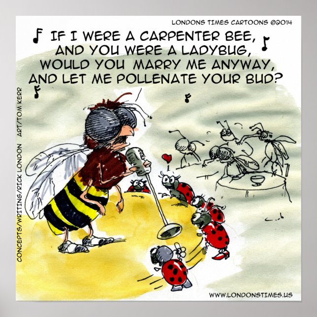 Funny Insect Nightclub Singer Poster (Vorne)