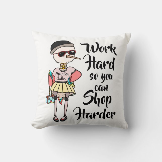 Funny Inspiration hart arbeiten, damit Sie hart ka Kissen (Vorderseite)