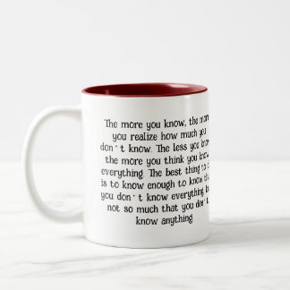 Funny Inspiration Zitat - Kennen Sie Ihre Grenzen  Zweifarbige Tasse