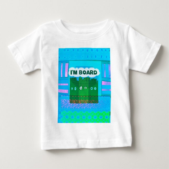 Funny Inspirational Graphic Ich langweile mich Tex Baby T-shirt (Vorderseite)