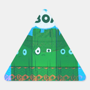 Funny Inspirational Graphic Ich langweile mich Tex Dreieckiger Aufkleber