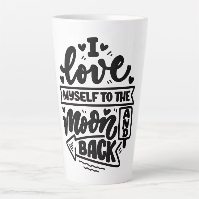 Funny Inspirational Latte Tasse (Vorderseite)