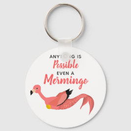 Funny Inspirational Mermaid Flamingo Mermingo Schlüsselanhänger