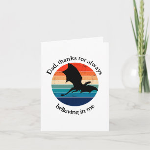 Funny Inspirational Retro Dragon Vatertag Card Einladung