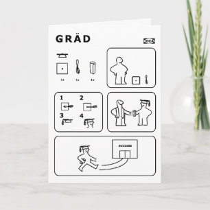 Funny Instructions for the Graduate Abschluss Karte