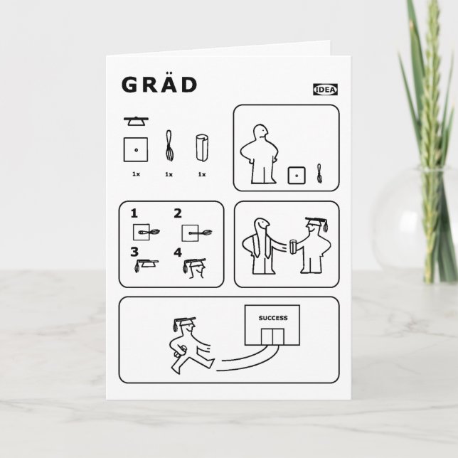 Funny Instructions for the Graduate Abschluss Karte (Vorderseite)
