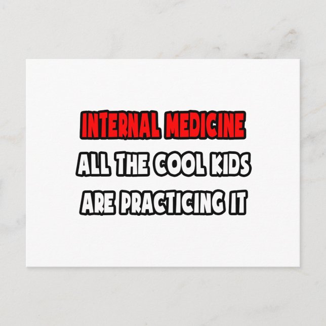 Funny Internist Shirts und Geschenke Postkarte (Vorderseite)