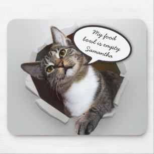 Funny Interrupting Cat Personalisiert Mousepad