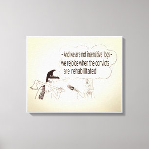 Funny "Interview" Stretched Canvas Print Leinwanddruck