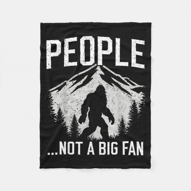 Funny Introvert Bigfoot People Not A Big Fan Dad J Fleecedecke (Vorderseite)